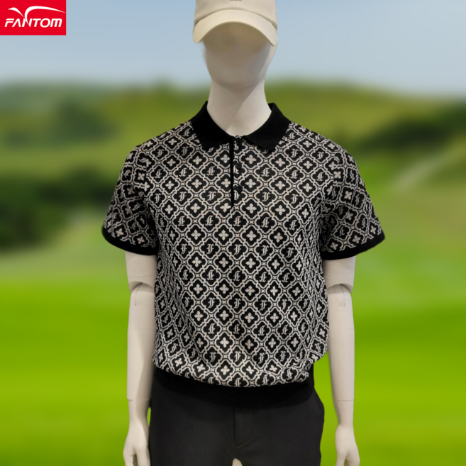 5층 [신사] 팬텀 골프 (26 S/S) 남성 로고 자카드 카라 반팔 니트 211F2SR202_송파점