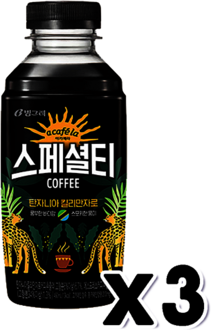 빙그레 아카페라 스페셜티 킬리만자로 페트커피, 1개, 460ml