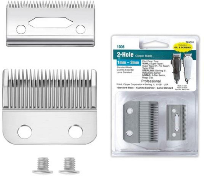 Wahl 클리퍼 슈퍼 테이퍼 프로 기본 2000 스털링 3 5 스타 시니어 매직 클립 모델 1006용 전문 블레이드