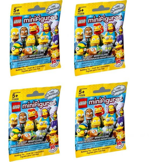 레고 미니피규어 심슨 가족 시리즈 2 네 개의 랜덤 팩 71009, 멀티컬러