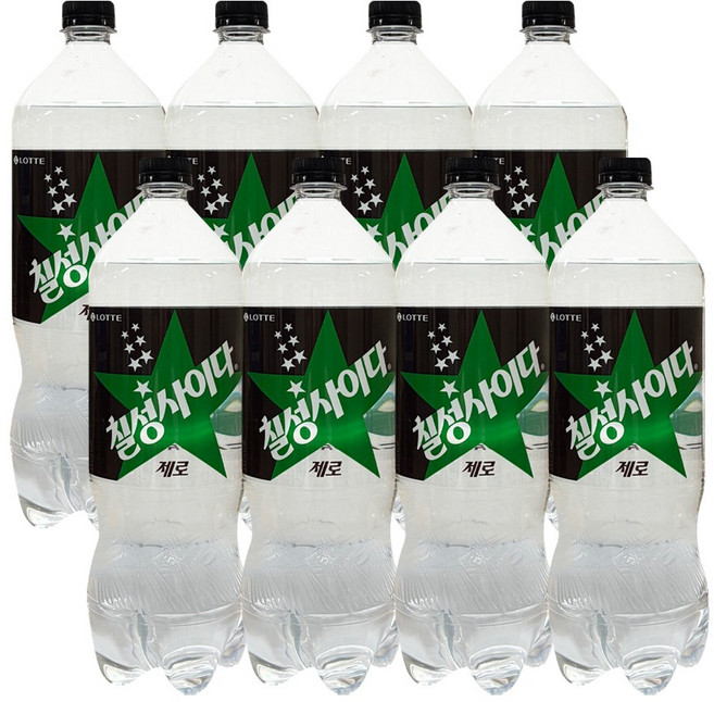 칠성 사이다 제로 페트, 1.5L, 8개