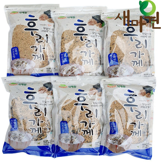 식예원 가쓰오맛후리가께 가쓰오후리가케, 500g, 6개