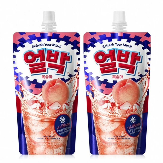 박카스 얼박 복숭아맛, 210ml, 10개 - 쿠팡