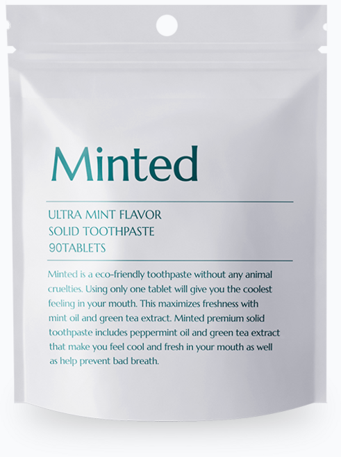 민티드 마일드 민트 고체치약 리필형 90p, 63g, 1개