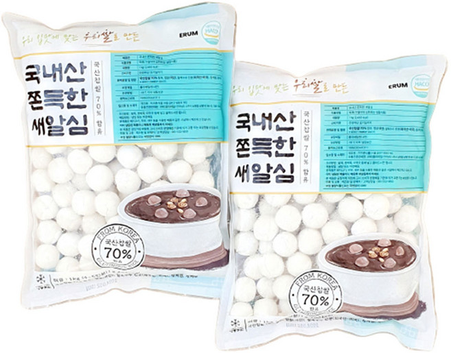 새마원 HACCP 국내산 수제 찹쌀새알심 1kg, 2개