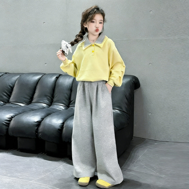 ZPEIZ 여아 봄 가을 캐주얼 주니어 초등생 상의 하의 세트 긴팔 긴바지 주니어상하복세트