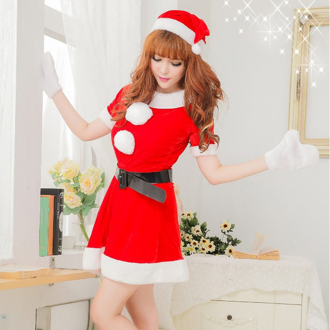 산타걸코스튬 크리스마스코스프레 여자 산타복 성인 산타걸원피스