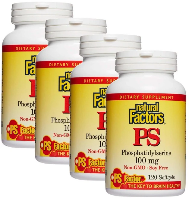 내추럴팩터스 포스파티딜세린 100mg 소프트젤 Natural Factors PS, 4개, 120정 - 쿠팡