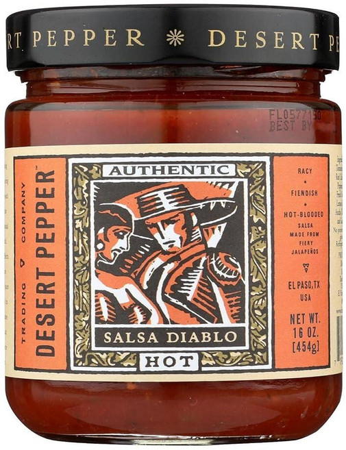 Desert Pepper 살사 디아블로 핫 473.2ml (16온스) (6팩) 257477, Desert Pepper 살사 디아블로 핫, 473.2, 454g