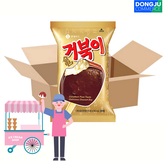 롯데푸드 거북바 한박스 아이스크림, 40개, 90ml