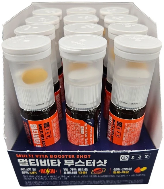 종근당 멀티 비타 부스터샷 12개 12일분 슈퍼샷, 16.8g - 쿠팡
