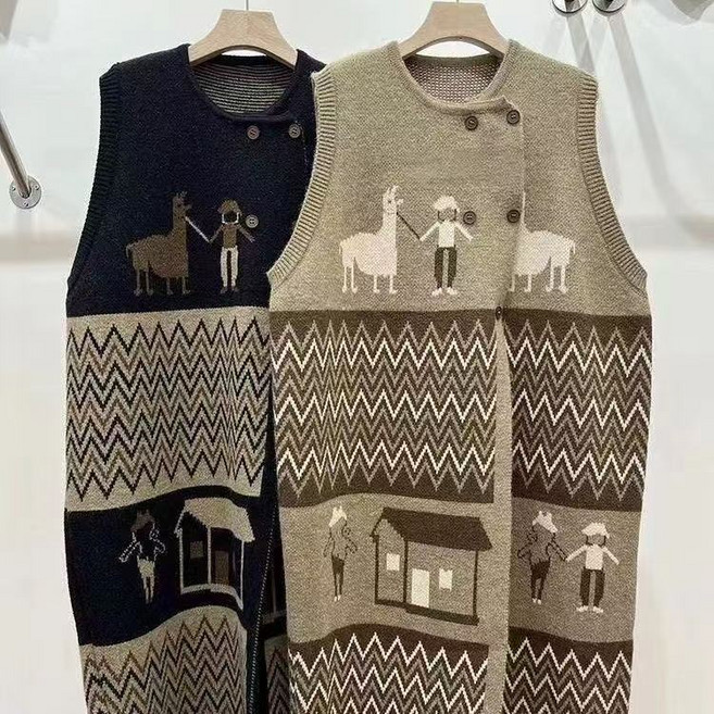 여성 임산부 원피스 캐주얼 가을 겨울 임부복 루즈핏 수유 원피스 기질 임부 멜빵 니트 원피스 MJS