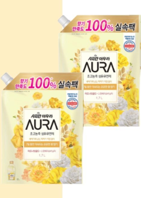 아우라 샤프란 리필 1.7L 미드나잇골드 2개
