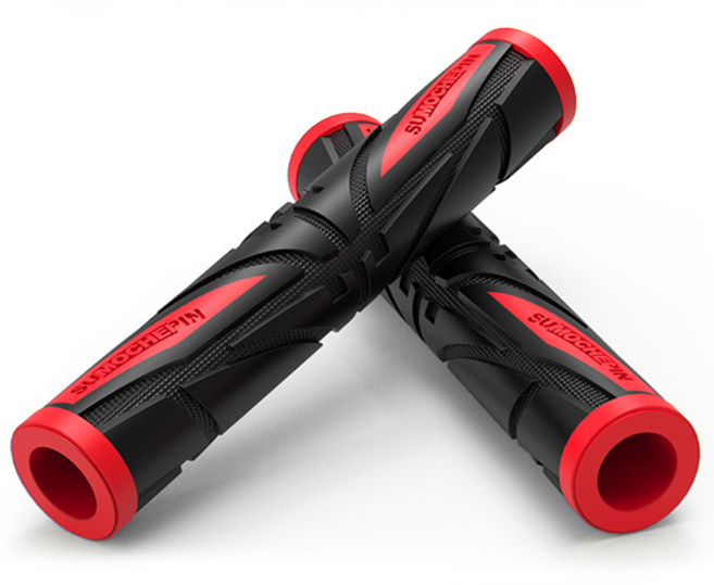 스피드마크 오토바이 브레이크 레버 커버 고무 그립 손잡이, 레드, 1개