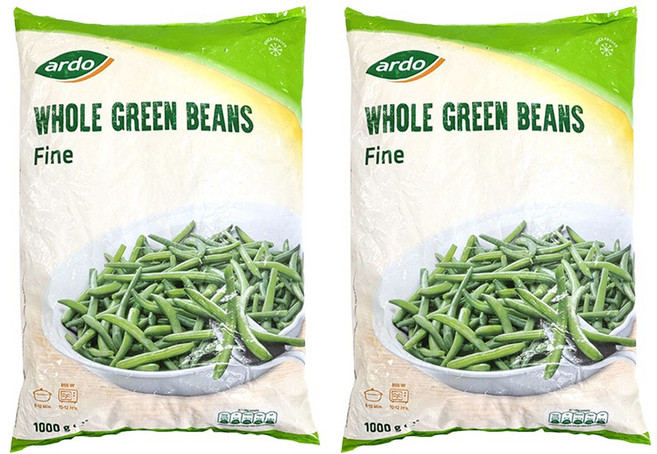 유럽산 냉동 그린빈스홀 (벨기에) 1 + 1, 2개