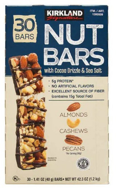Kirkland Signature 커클랜드 시그니처 너트바 42.3 Oz(1200g) 30개입 1팩, 1개, 1.2kg