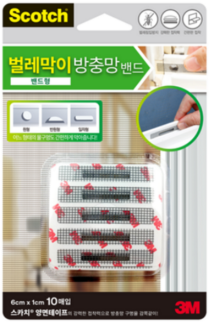스카치 벌레막이 방충망 밴드 60 x 10 mm, 4개
