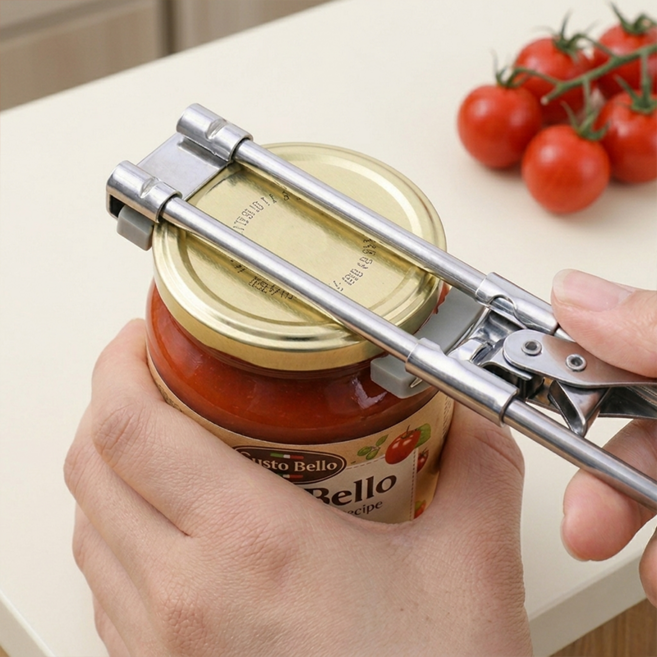 유즈데이 사이즈 걱정 없는 멀티 뚜껑 오프너, 1개, 실버