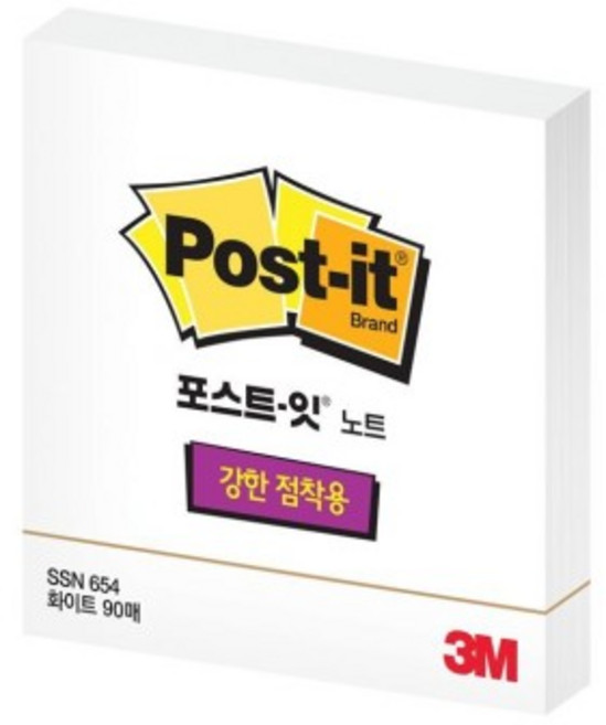 3M 포스트잇 슈퍼스티키 노트 654 화이트, 1개
