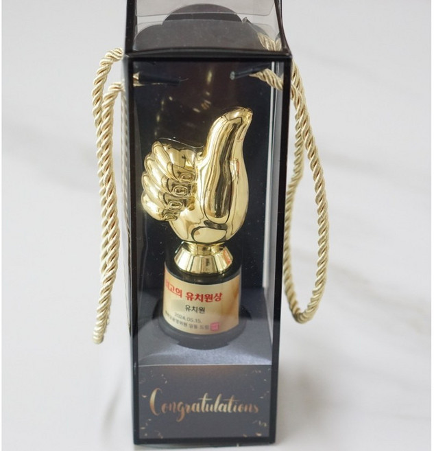 [희랑희랑] 스승의날 트로피 어버이날 상장 수료식 졸업식 콩쿨 태권도 미니트로피, 블랙, 블랙, 학사모 포토1명