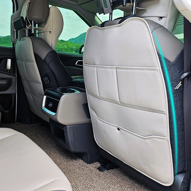 NF쏘나타트랜스폼 뒷좌석 킥커버 시즌2 시트포켓 시트커버 킥매트, 미스티그레이