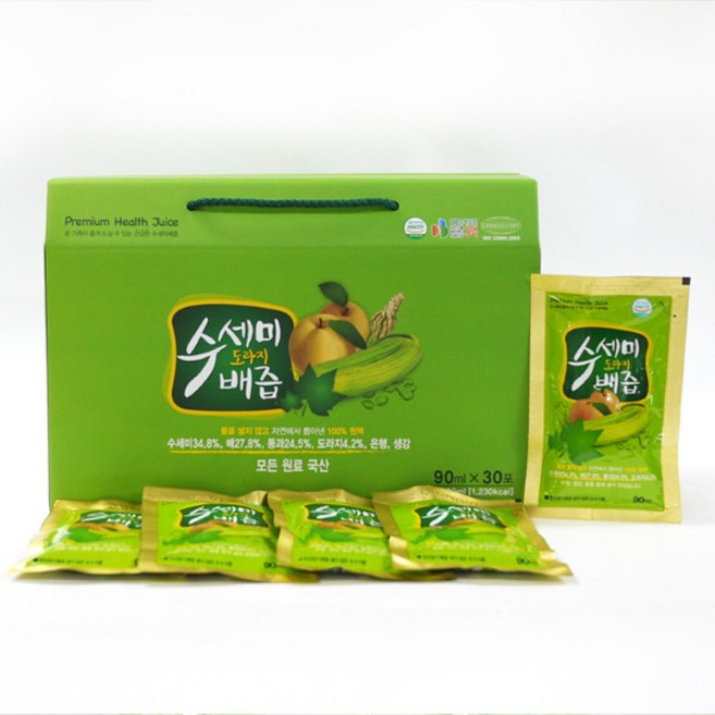 수세미도라지배즙 90ml 30포 자체목장 고함량