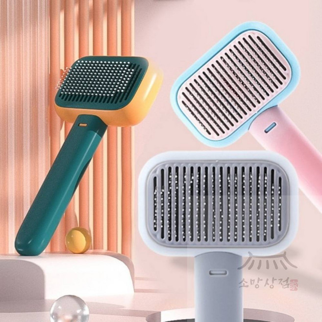 우노구나 엘앤오글로벌 펫트너스 원터치 소피 브러쉬 털정리, 그레이