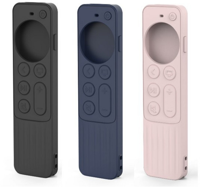 ahastyle 애플TV 2세대 시리 리모컨 컬러 실리콘 보호 케이스+스트랩 애플티비 셋톱박스 OTT Siri 리모콘, siri리모컨케이스_핑크, 1개