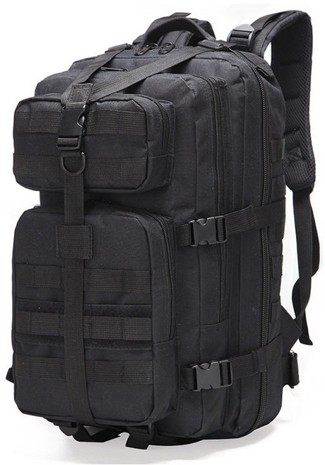 3P戰術雙肩背包 戶外登山包 多功能防水 35L 中號, 四色迷彩