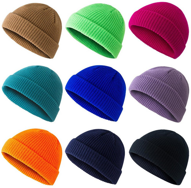 19칼라 색상다양 남녀공용 심플 숏비니 니트 와치캡