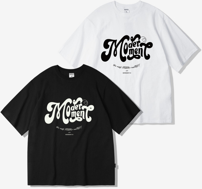 벌룬로고 오버사이즈 반팔 티셔츠 [2컬러]