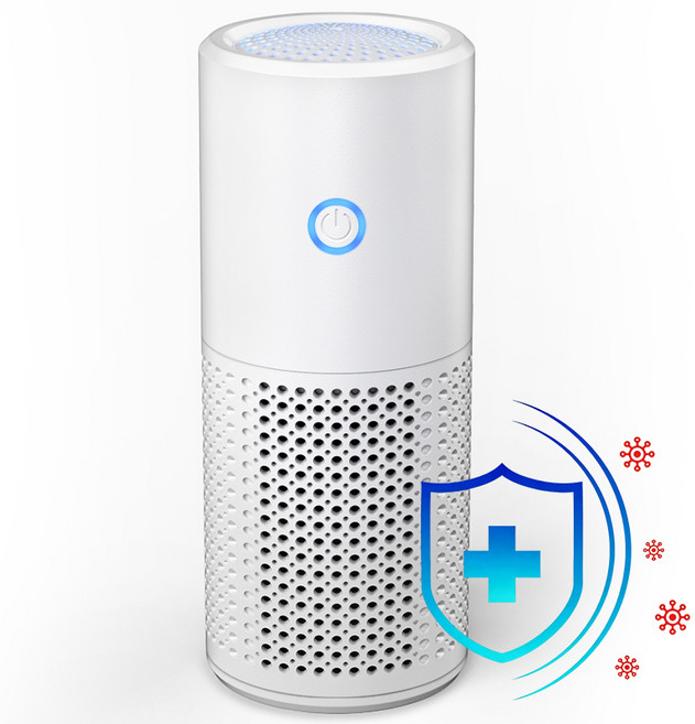 Shipshape 미니 공기청정기 360도 음이온 UV살균 소형 공기청정기 저소음 원룸 가정용 실내 겸 차량용 공기청정기, 화이트, GL-608pro
