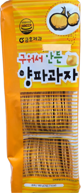 금호제과 구워서 만든 양파과자 저나트륨 주전부리 간식 단체, 3개, 180g