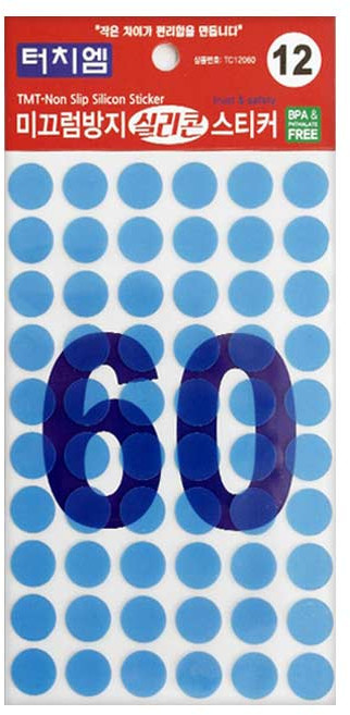 터치엠 미끄럼방지 실리콘 스티커 60p, 1개, 투명
