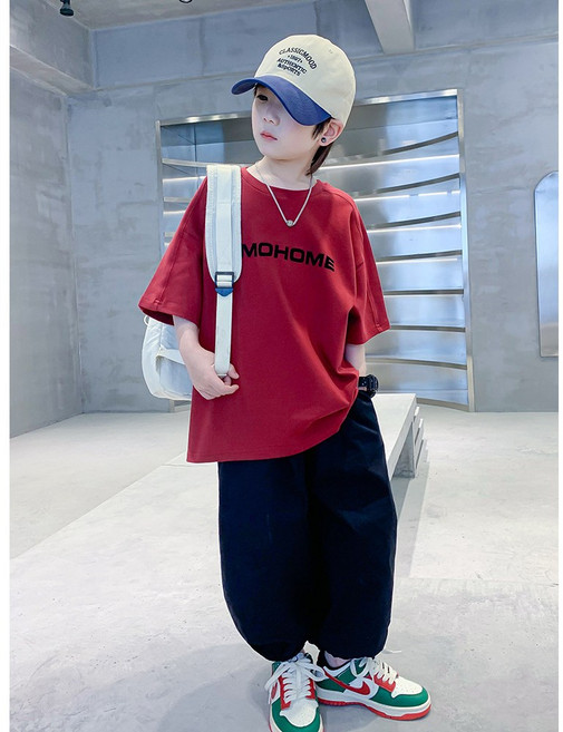 삐삐네옷가게 남아 주니어 여름 반팔 벌룬핏 바지 상하