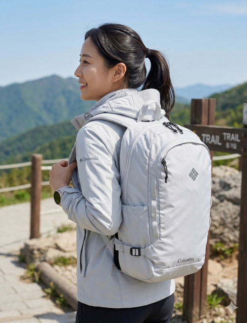 검정 블랙 라이트그레이 예쁜 시크한 가벼운 등산가방, Light Gray