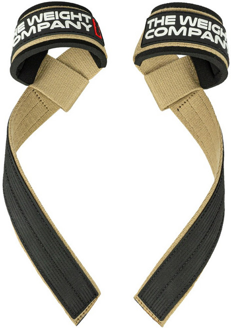 더웨이트컴퍼니 프로 헬스 스트랩 논슬립 양손 세트, 베이지, 1개