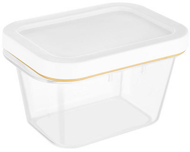 투데이리빙 버터 커팅기 보관 케이스 버터치즈 소분 커팅 수납 용기 스텐 커터 슬라이스 정량 스틱 소분틀 밀폐 보관함, 1개, R98820Q(옐로우