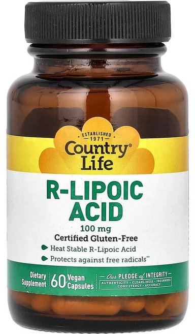 컨트리라이프 R-리포산 100mg 베지캡슐 60정, 2병 - 쿠팡