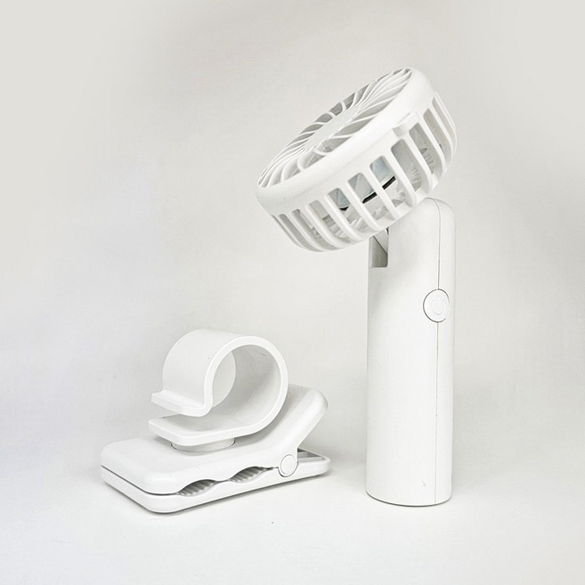 리움윙클립 집게 아기띠 유모차 핸디형 미니선풍기 야구장 선풍기, 화이트, E-WC9
