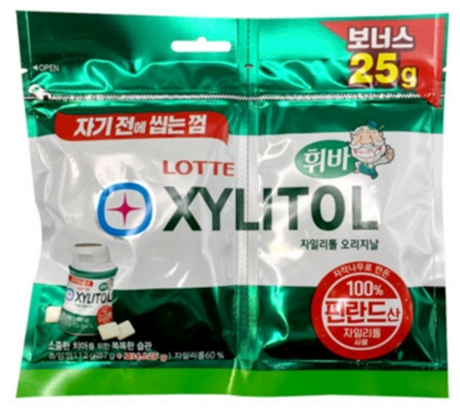 롯데 자일리톨 리필오리지날 115g (1개입), 1