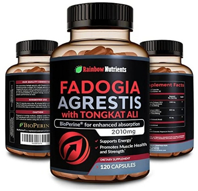 Mapeinc 레인보우 파도지아 아그레스티스 남성의 스태미나 근육 힘 건강지원 2010mg 120정, 1개