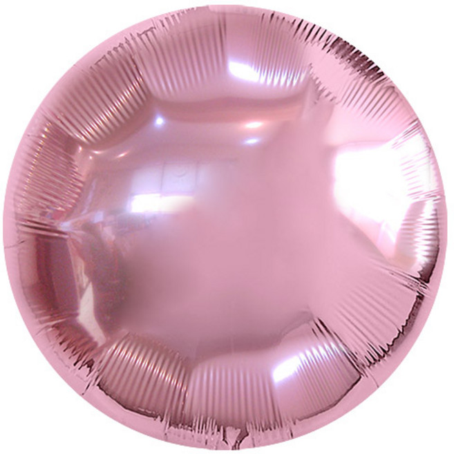 피플스파티 18인치 45cm 라운드 원형 은박풍선, 3개, 파스텔핑크