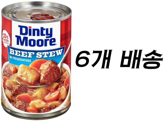 DINTY MOORE 딘티모어 딘티무어 비프 스튜 15oz 6캔, 425g, 6개 - 쿠팡