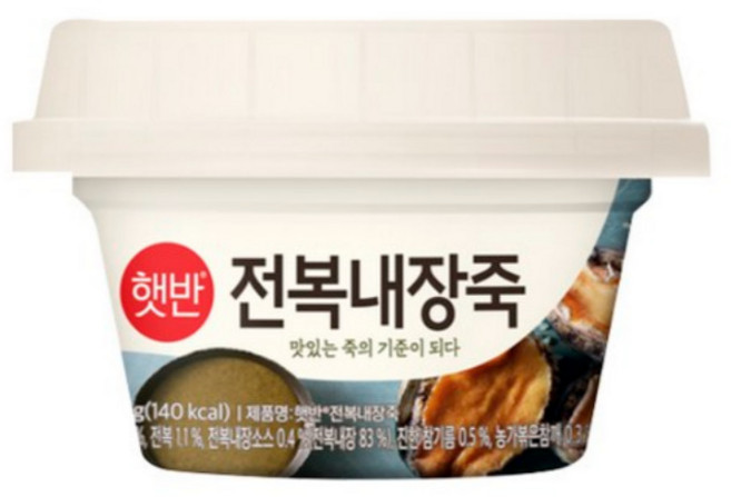 햇반 전복내장죽, 267g, 12개