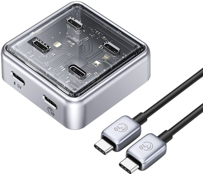 오리코 Type-C 무전원&유전원겸용 ALL Type-C 10G 4포트 허브 1M XHJ4C-G2-10, 상세페이지 참조, 1개