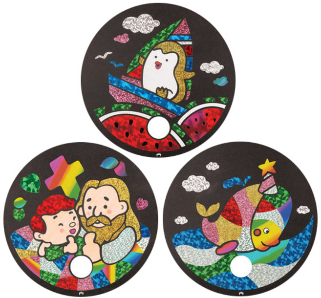 유니아트 포일아트 부채만들기 3종 예수님사랑, 1개