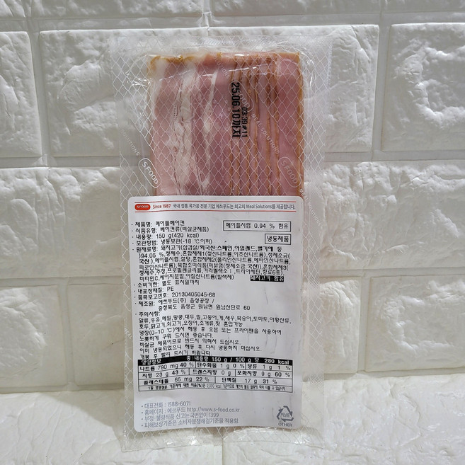 BACON 훈연 메이플 시럽 베이컨 150g, 1개