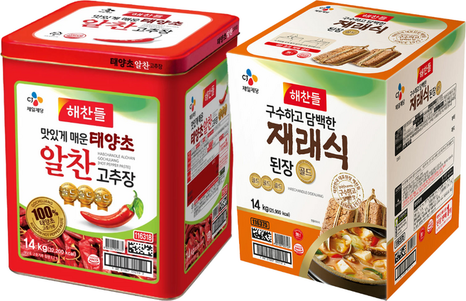 (꾸리미) 해찬들 알찬고추장 14kg +재래식된장 14kg
