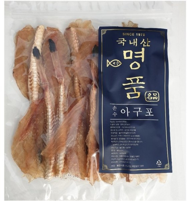 삼천포 아구포 국내산 명품 손수아구포 / 장어포 300g - 술안주 간식 주전부리로 업소용건어포, 1개, 아구포300g